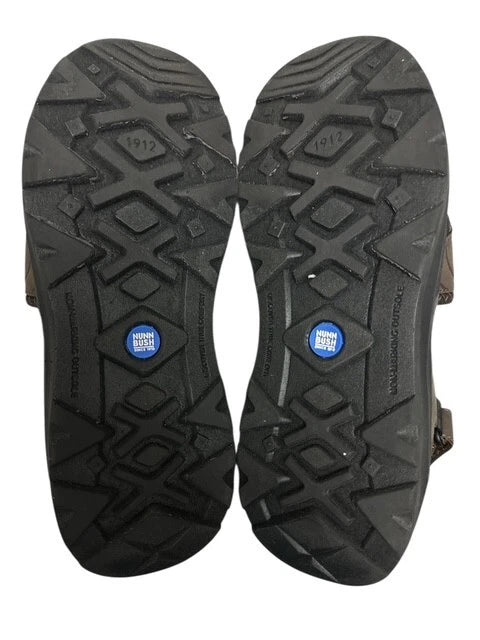 Nunn Bush Huck Bungee Sandals Men size 12 Brown Adjustable Open Toe Comfort Shoe