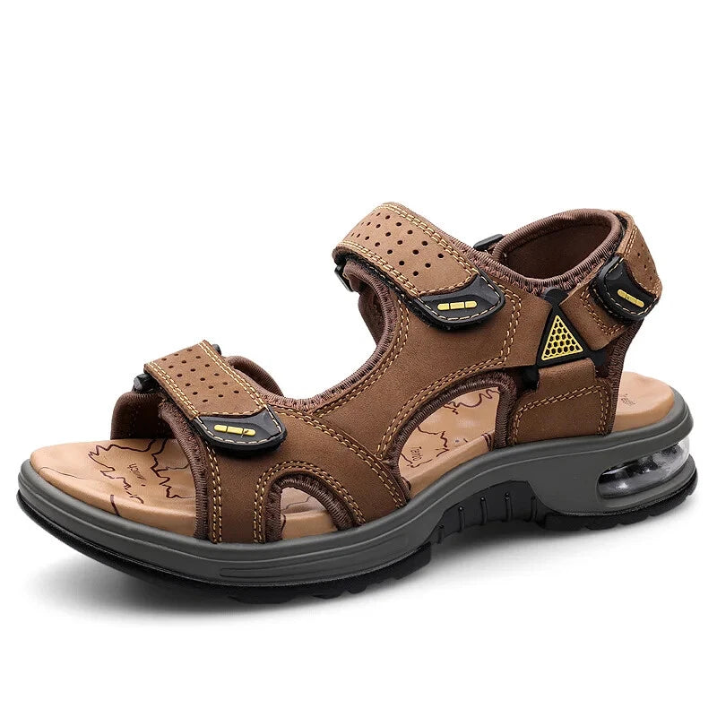 Comfortable Men Sandals Leather Breathable Slippers Handmade Beach Sneakers