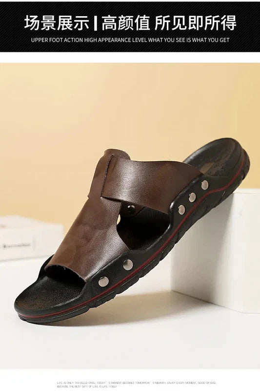 38-48 Plus Size Mens Open Toe Slipper Sandals Summer Beach Holiday Shoes Stylish