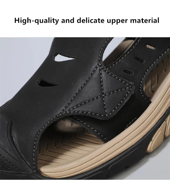 Summer Men Hollow Sandals Breathable Beach Slippers Comfort Hiking Sneakers