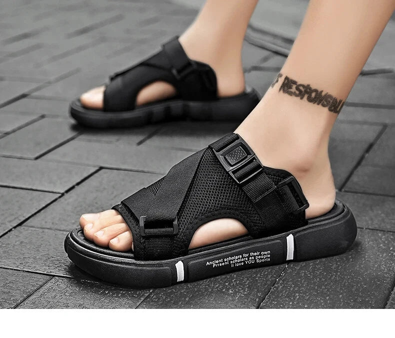 Men's Sandals Summer Casual Slippers Non-slip Soft Bottom Sandals Beach Shoes