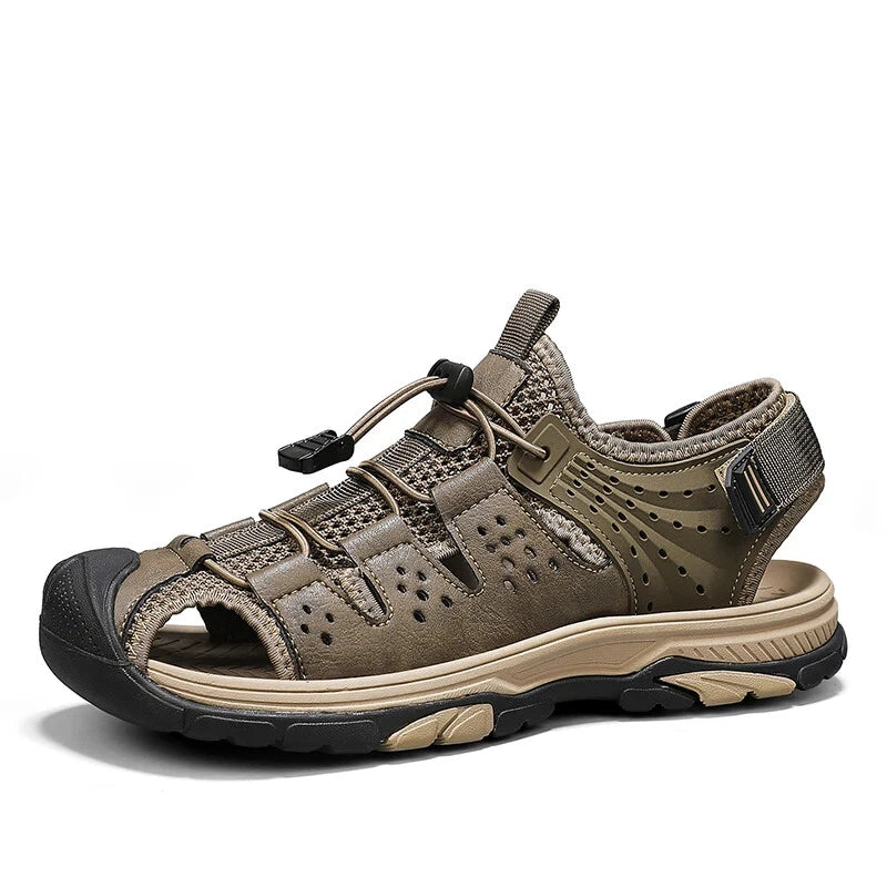 Men Light Casual Sneakers Mesh Breathable Beach Sandals Handmade Roman Slippers