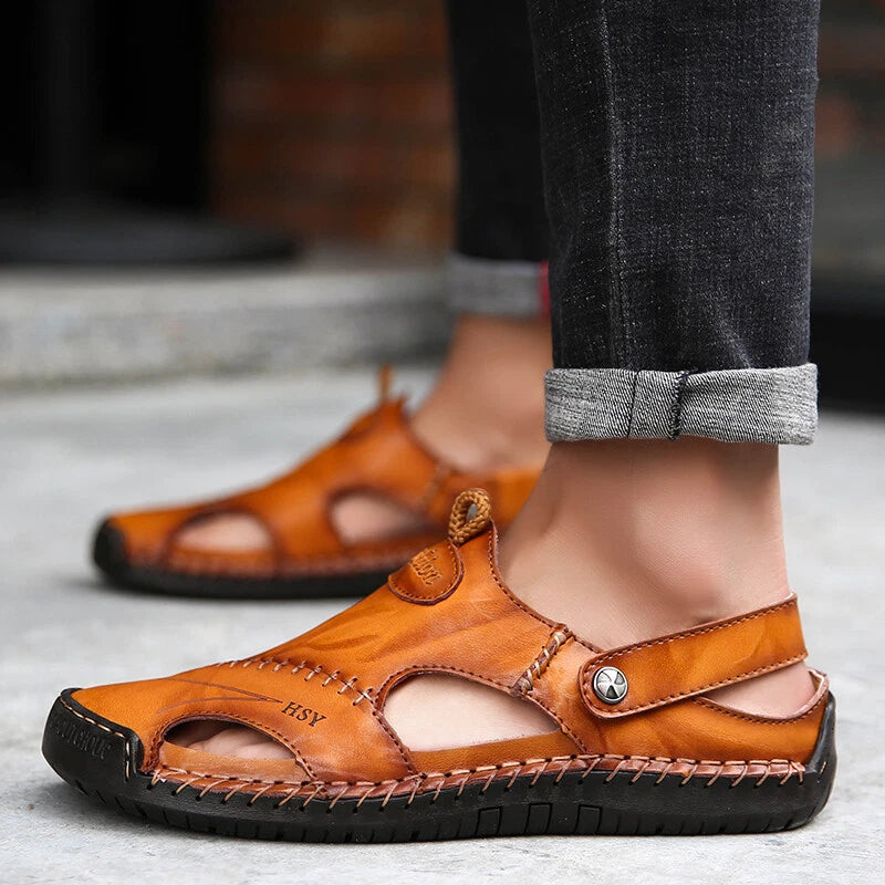 Mens Sandals Summer Outdoor Beach Slippers Non-slip Roman Garden Casual Shoes