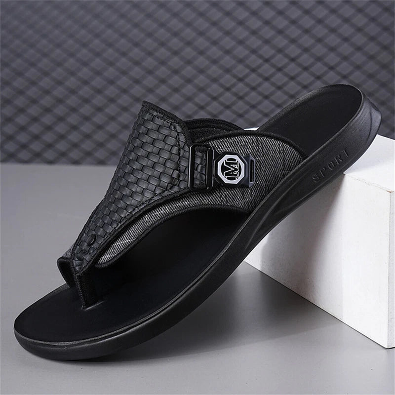Men's Beach Flip Flops Casual Slippers Vintage Sandal Slippers Mens Flip Flops