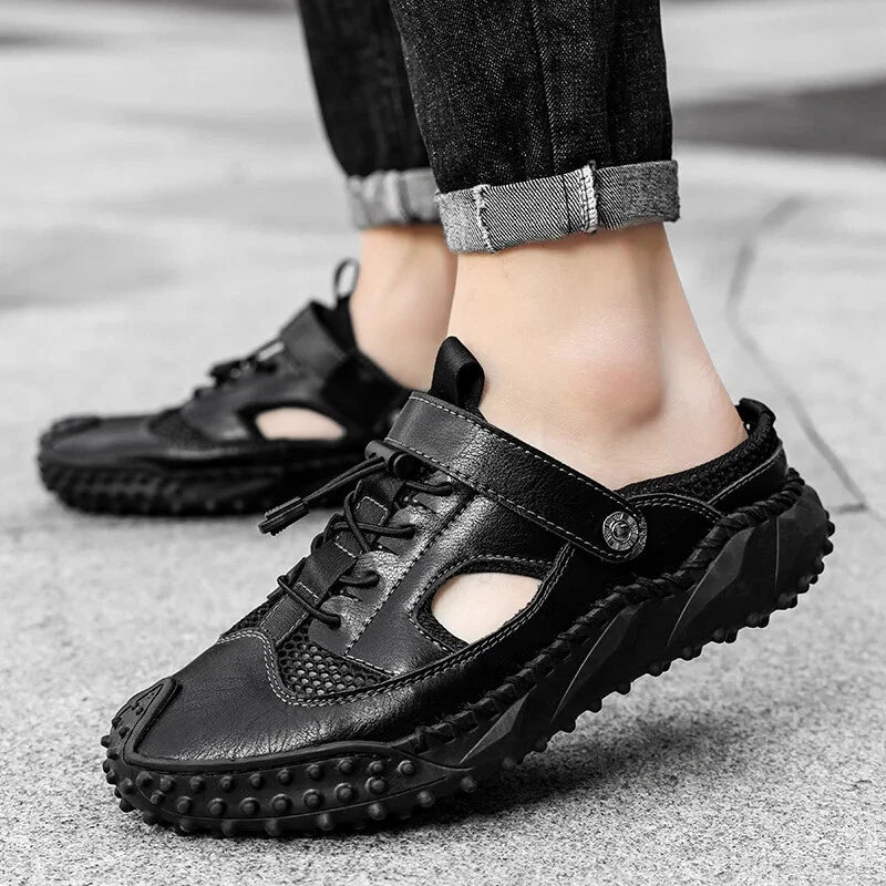 Retro Men's Sandals Designer Casual Summer Slippers Breathable Beach Shoes