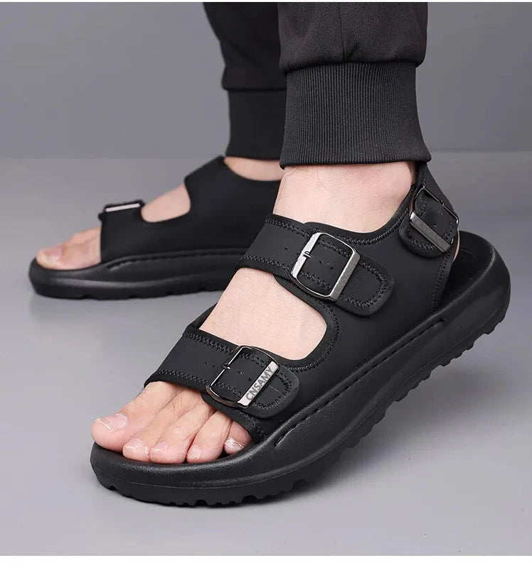 Summer Male Sandals Breathable Beach Shoes Lightweight Casual Non-slip Slippers