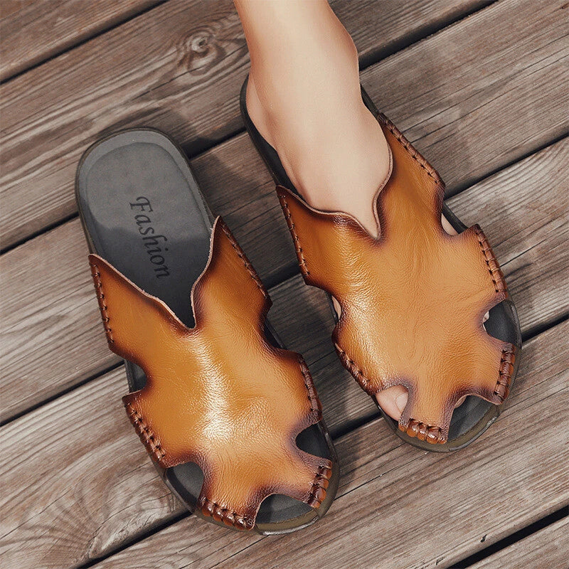Men's Slide Summer Mules Casual Closed Toe Slippers Beach Sandals Loafers Shoes