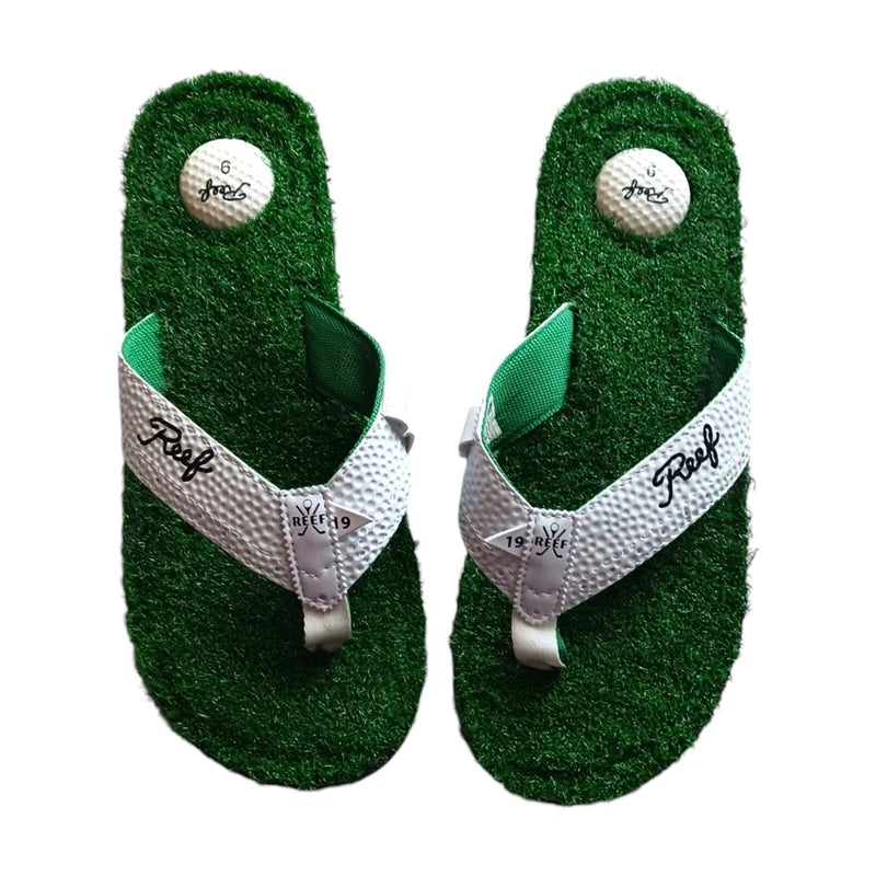 Reef Mens Reef Mullilgan II Golf Themed Sandals Slip On Can Opener Size 9 Unisex
