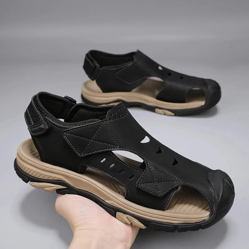 Summer Men Hollow Sandals Breathable Beach Slippers Comfort Hiking Sneakers
