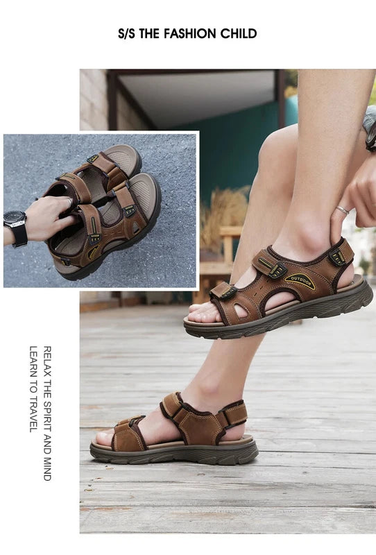 Classic Men Sandals Waterproof Beach Slippers Casual Breathable Wading Sneakers