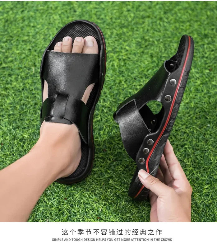 38-48 Plus Size Mens Open Toe Slipper Sandals Summer Beach Holiday Shoes Stylish