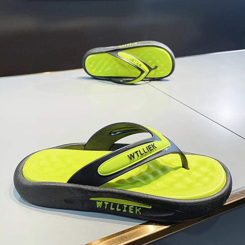 Men's Flip Flops Non-slip Slippers Shower Swimming Beach Indoor Outdoor Slides