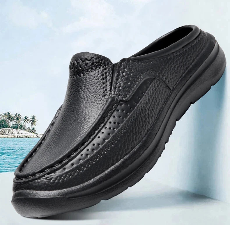 Summer Men Casual Slippers Handmade Soft Beach Sandals Waterproof Flat Sneakers