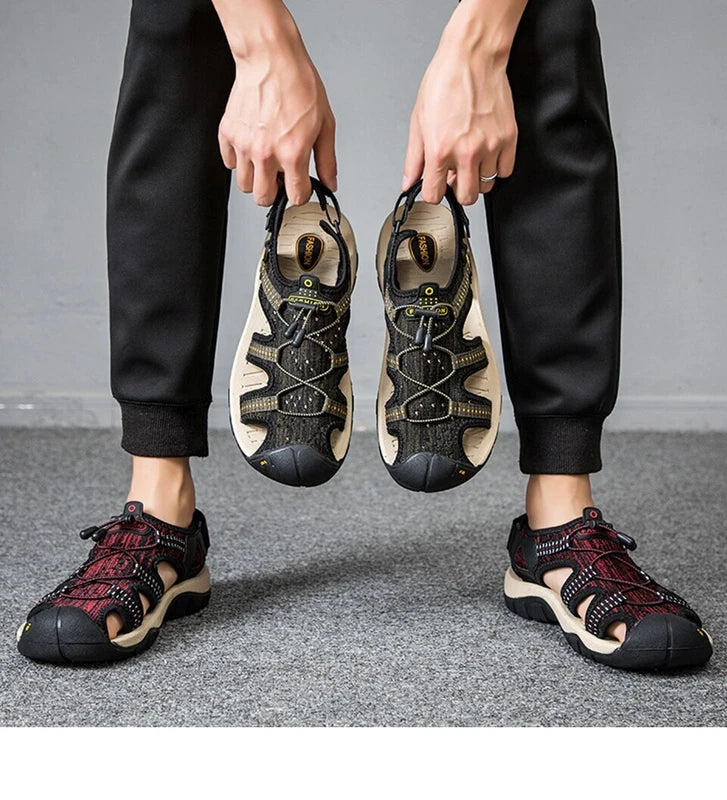 Classic Mens Sandals Summer Fashion Gladiator Shoes Outdoor Beach Roman Slippers