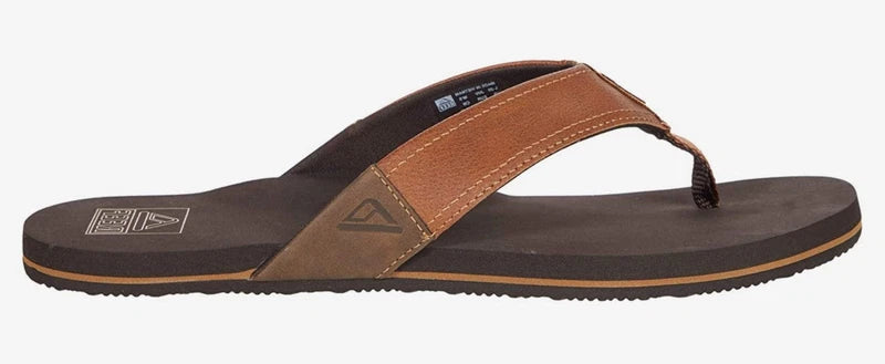 Reef Men's Newport Flip-Flop Sandal – Ocean Black, Tan Brown, Bronze | Comfortab