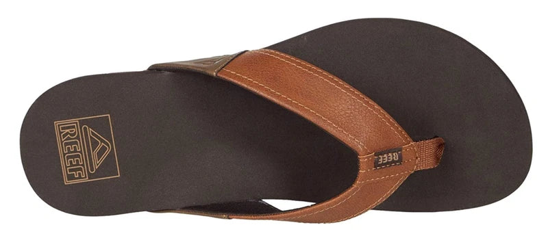 Reef Men's Newport Flip-Flop Sandal – Ocean Black, Tan Brown, Bronze | Comfortab