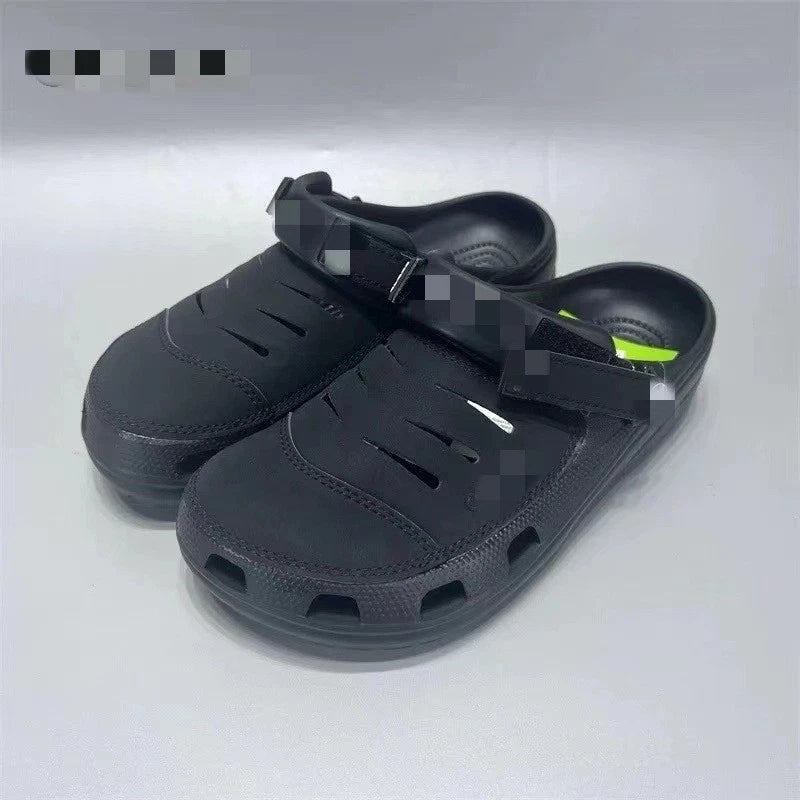 croc leather men's casual beach shoes