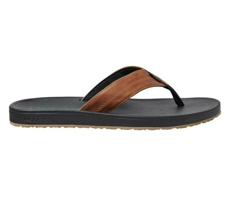REEF JOURNEYER FLIP FLOPS/SLIPPERS [MENS SIZE 10] BLACK/BROWN [RF0A39UGBKB]