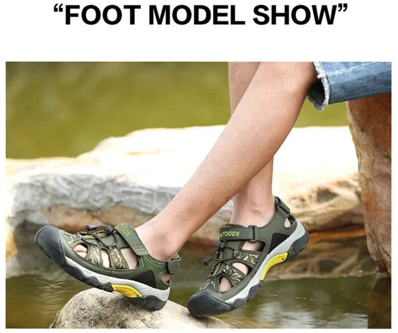 Classic Men Sandals Breathable Beach Slippers Handmade Light Casual Sneakers