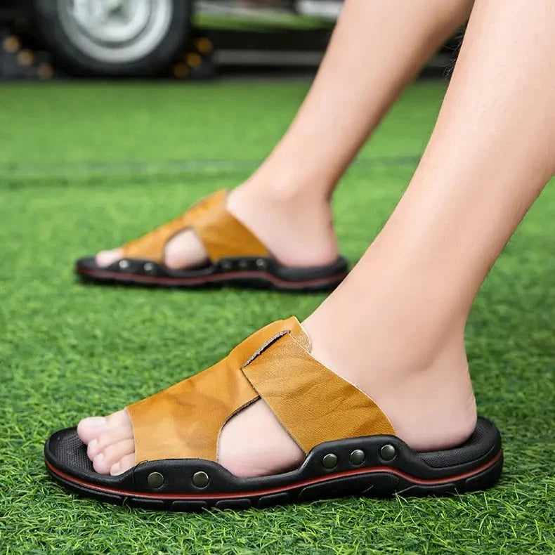 38-48 Plus Size Mens Open Toe Slipper Sandals Summer Beach Holiday Shoes Stylish