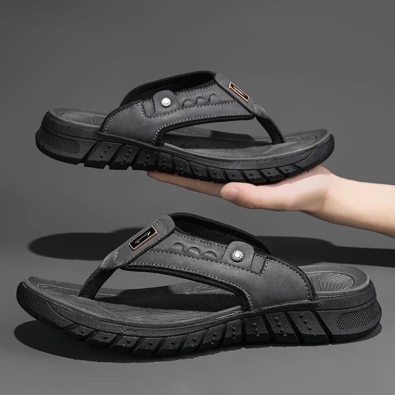 Men's Flip Flops Slippers Summer Outdoor Thick Soled Beach Shoes Sandals Shoes