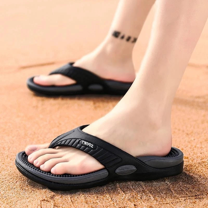 Men's Design Summer Massage Flip Flops Sandals Non-slip Outdoor Beach Slippers