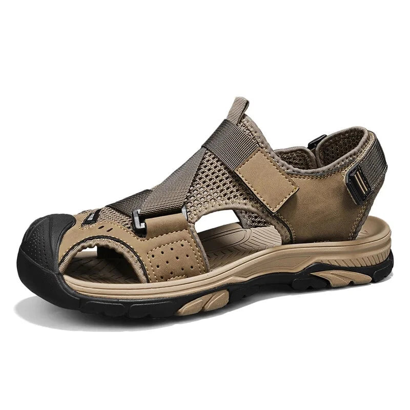 Men Light Casual Sneakers Mesh Breathable Beach Sandals Handmade Roman Slippers