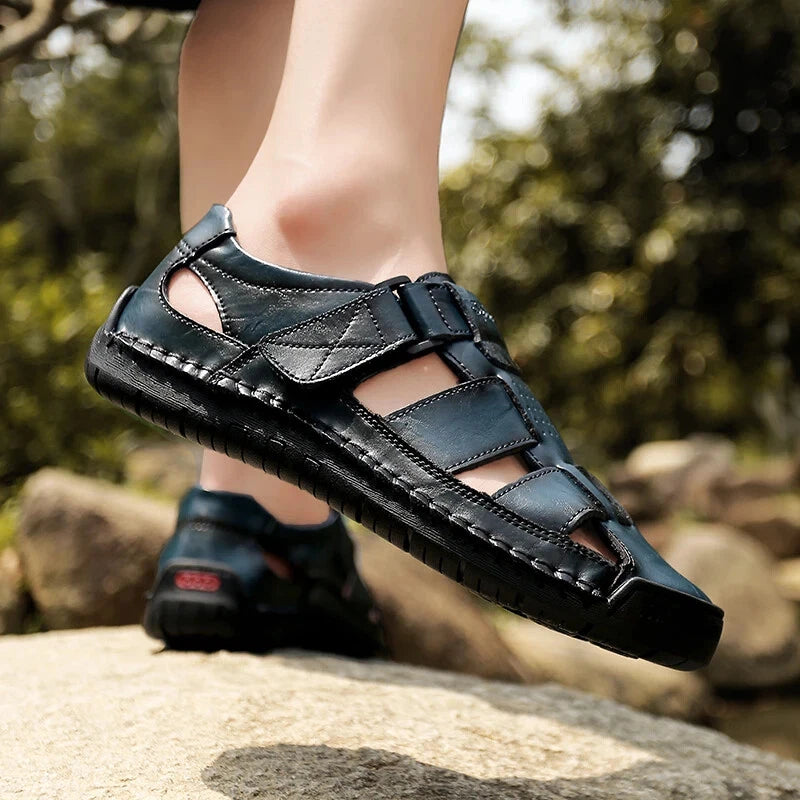 Summer Men Beach Sandals Handmade Non-slip Slippers Breathable Casual Shoes