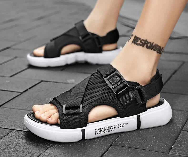 Men's Sandals Summer Casual Slippers Non-slip Soft Bottom Sandals Beach Shoes