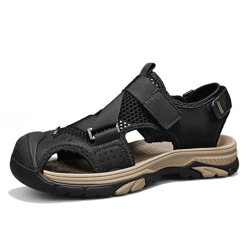 Men Light Casual Sneakers Mesh Breathable Beach Sandals Handmade Roman Slippers