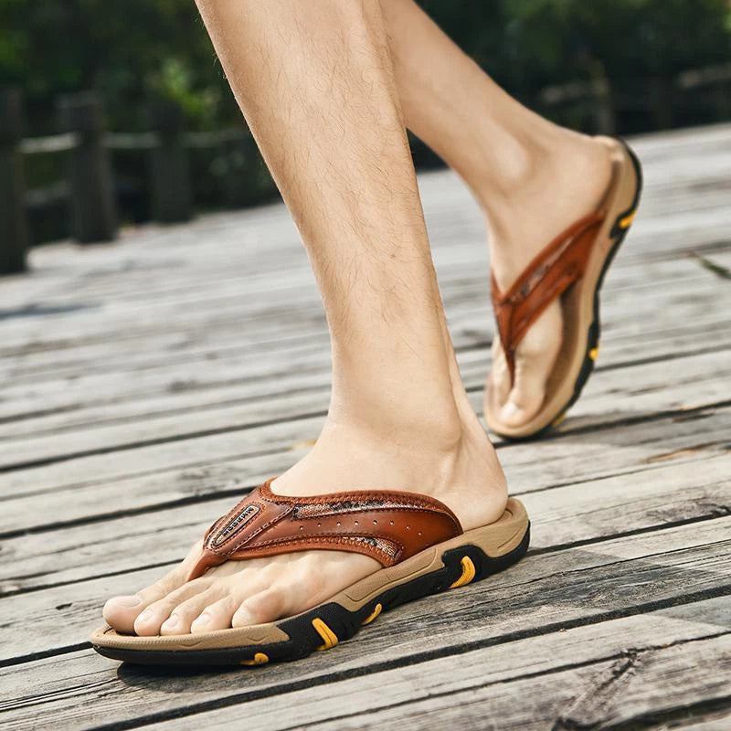 Mens Summer Flip Flops Beach Sandals Casual Outdoor Slippers Flats Shoes Fashion