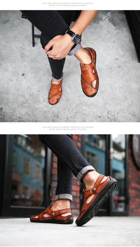 Summer Sandals for Men Classic Roman Slippers Outdoor Waterproof Beach Shoes