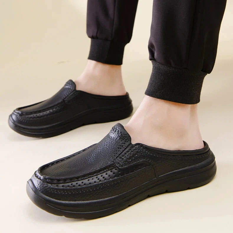 Summer Men Casual Slippers Handmade Soft Beach Sandals Waterproof Flat Sneakers