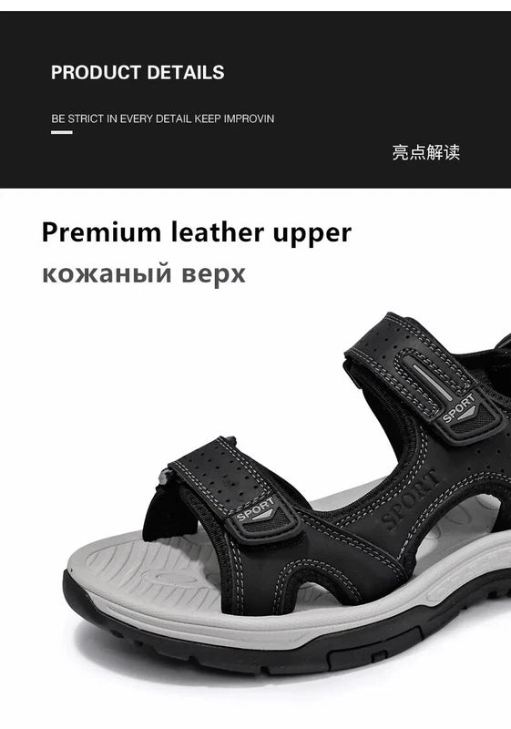 Men‘s Casual Sandals Comfortable Soft Beach Slippers Breathable Flat Sneakers