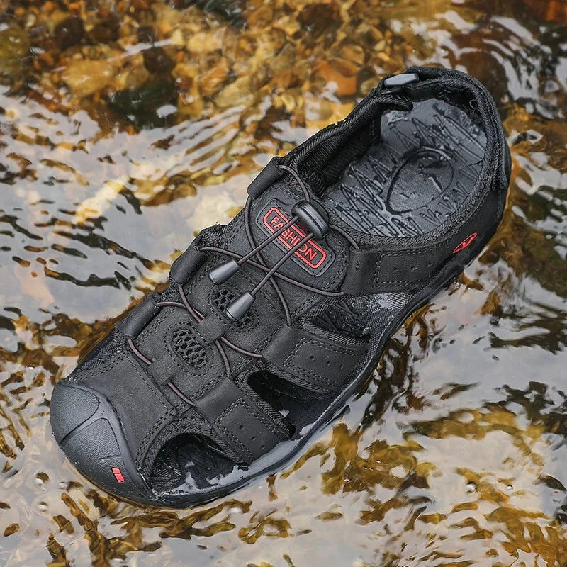 Summer Men Sandals Leather Casual Outdoor Beach Shoes Slippers Fashion Shoes