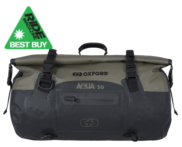 Oxford Aqua T-50 Motorcycle Roll Bag - Khaki/Black