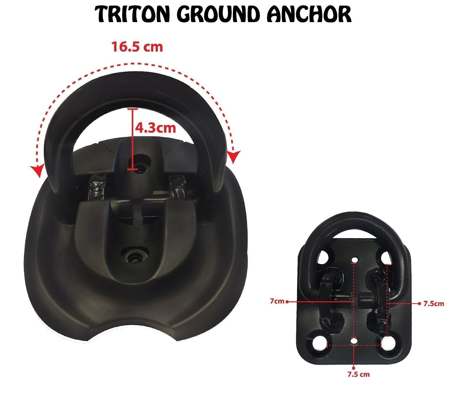 VPR SECURE Triton 4Bolt Flip Ground Anchor