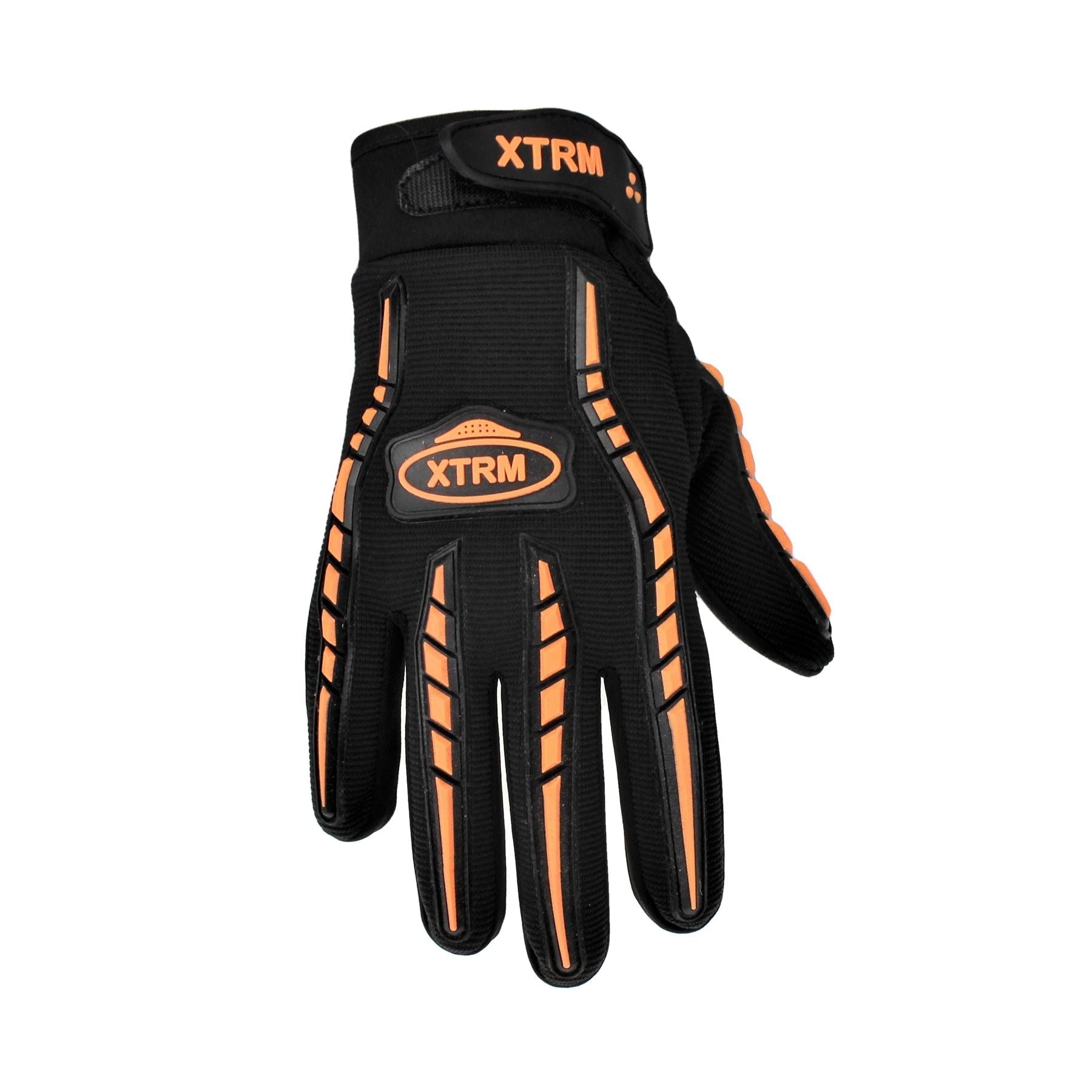 XTRM Adult Ride MX Gloves- Black Orange