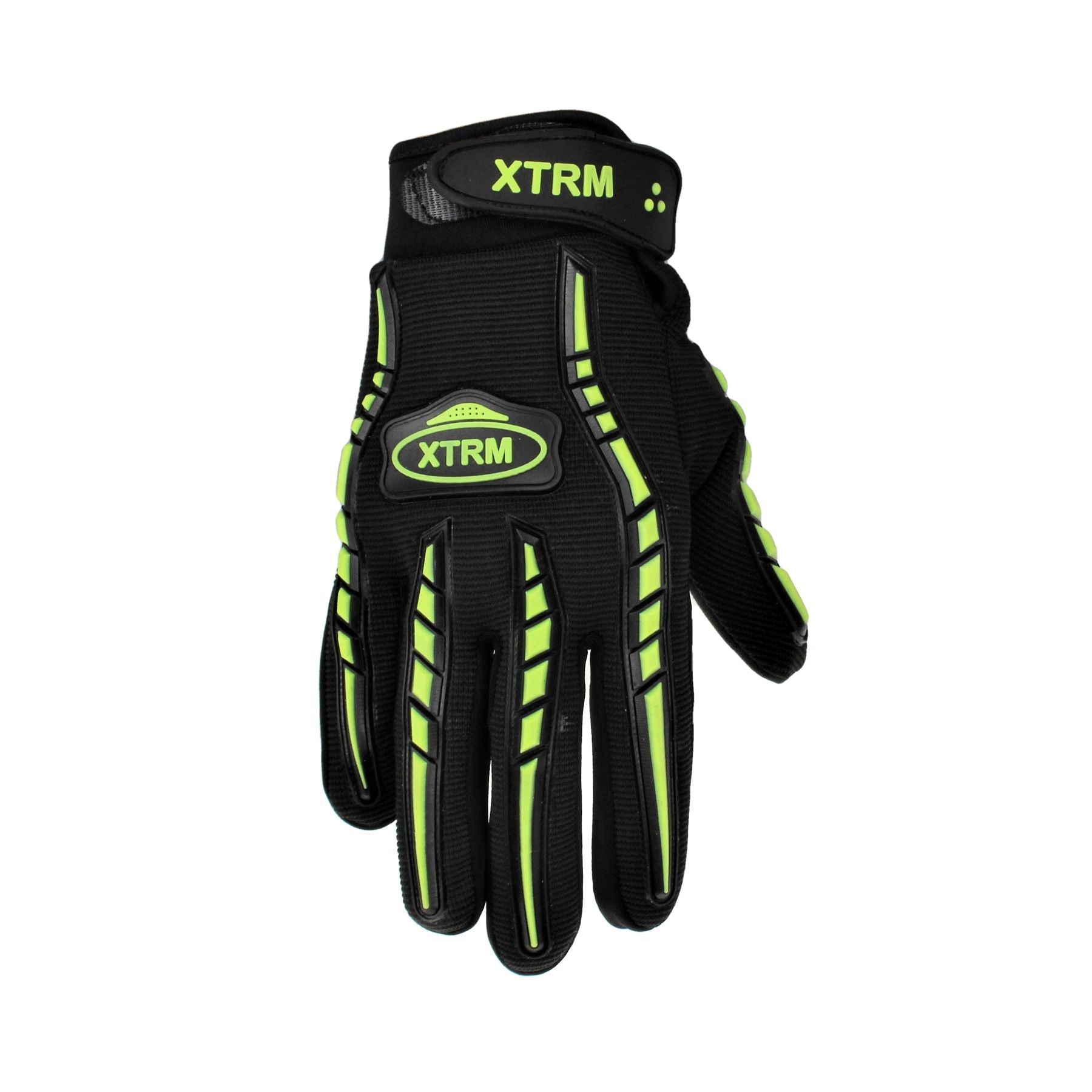 XTRM Kids Ride Motocross Gloves - Black Green