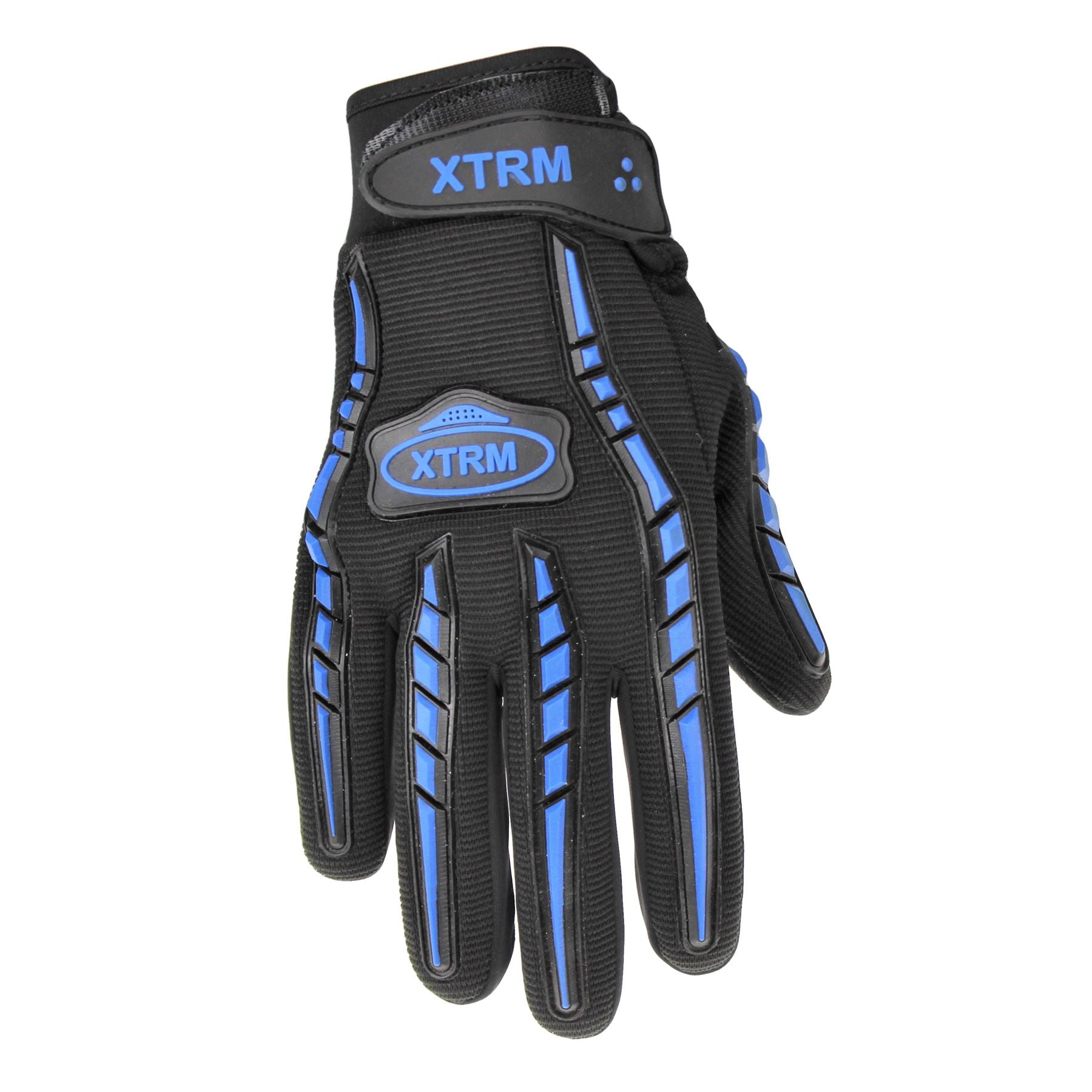 XTRM Adult Ride Motocross Gloves Black Blue